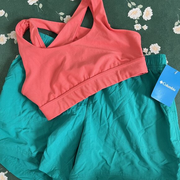 Summer Activewear Outfit Columbia Shorts + PBX Activewear Sports Bra Combo EUC - Picture 1 of 10